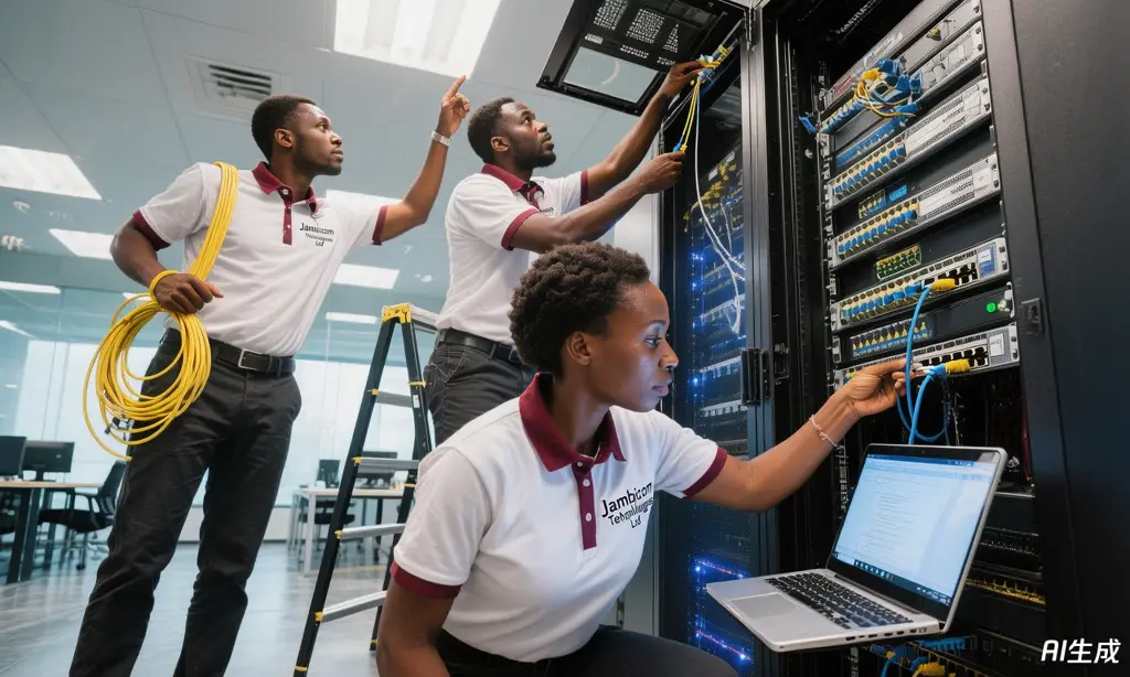 Jambicom engineers deploying and maintaining servers